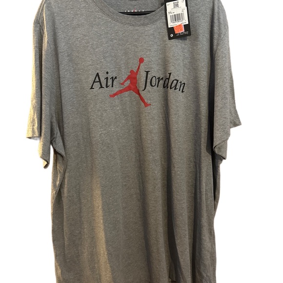 Jordan Gray and Red Logo T-Shirt Men’s Xxl - Picture 1 of 3